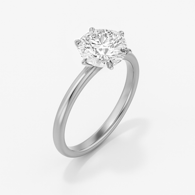The Stanton Ring - 6-Claw Round Solitaire - Lab Grown Diamond
