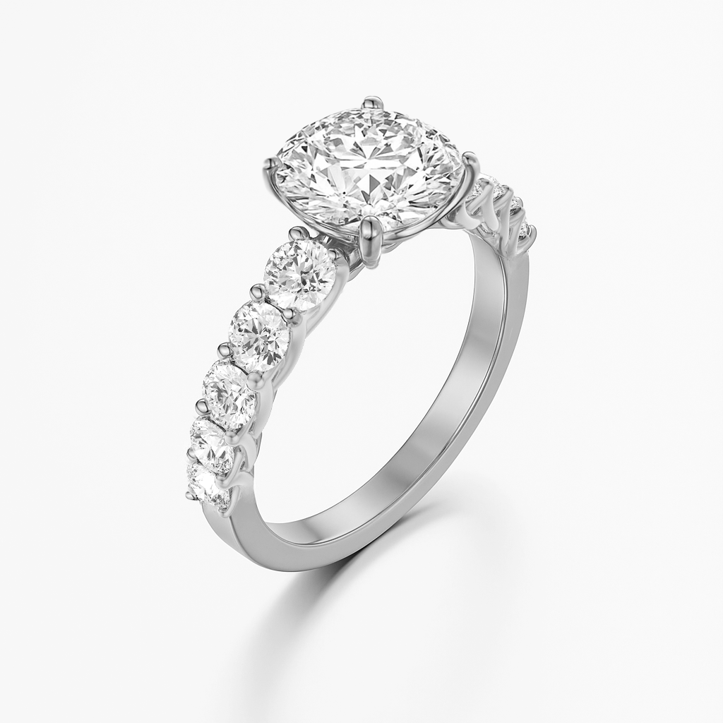 The Paris Ring - Large Diamond Pave Band