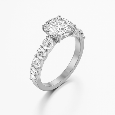 The Paris Ring - Large Diamond Pave Band