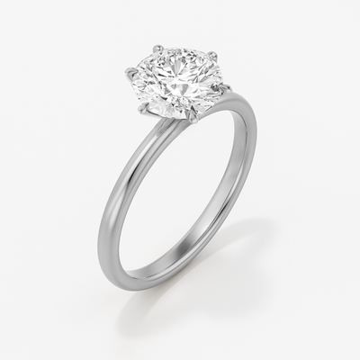 The Stanton Ring - 6-Claw Round Solitaire - Lab Grown Diamond
