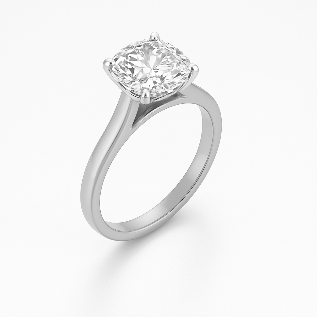 The Zara Ring – Cathedral Set Solitaire with Four-Claw Setting
