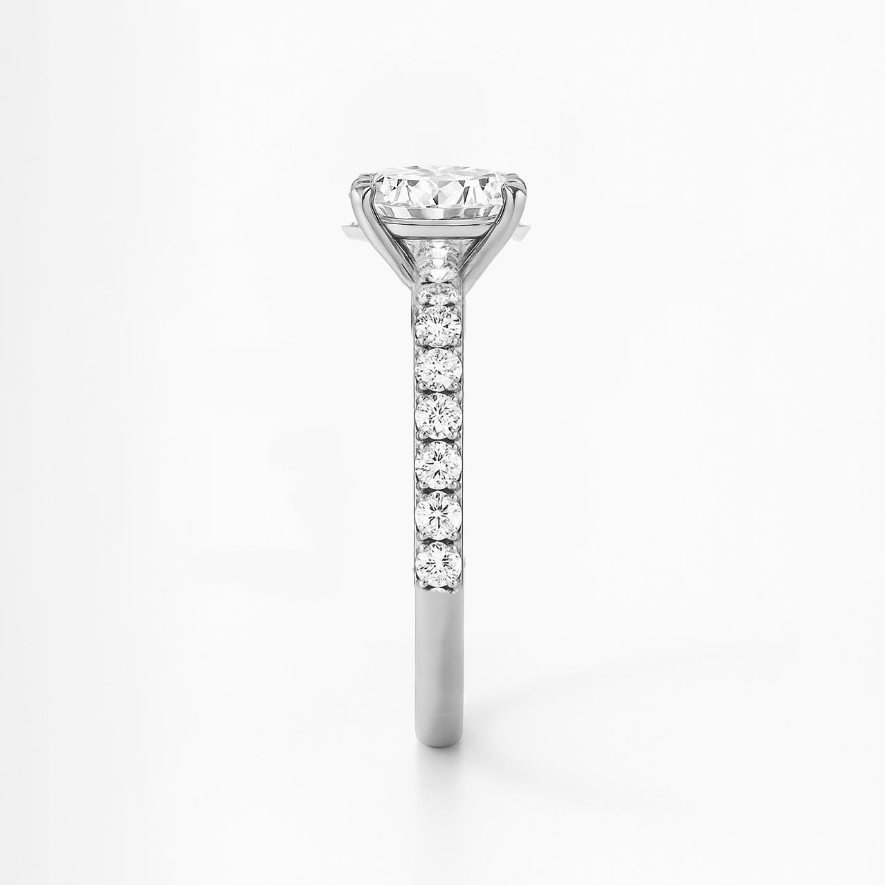 The June Ring - Accented Infinity-Inspired with Fine Pave Band