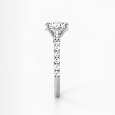 The June Ring - Accented Infinity-Inspired with Fine Pave Band