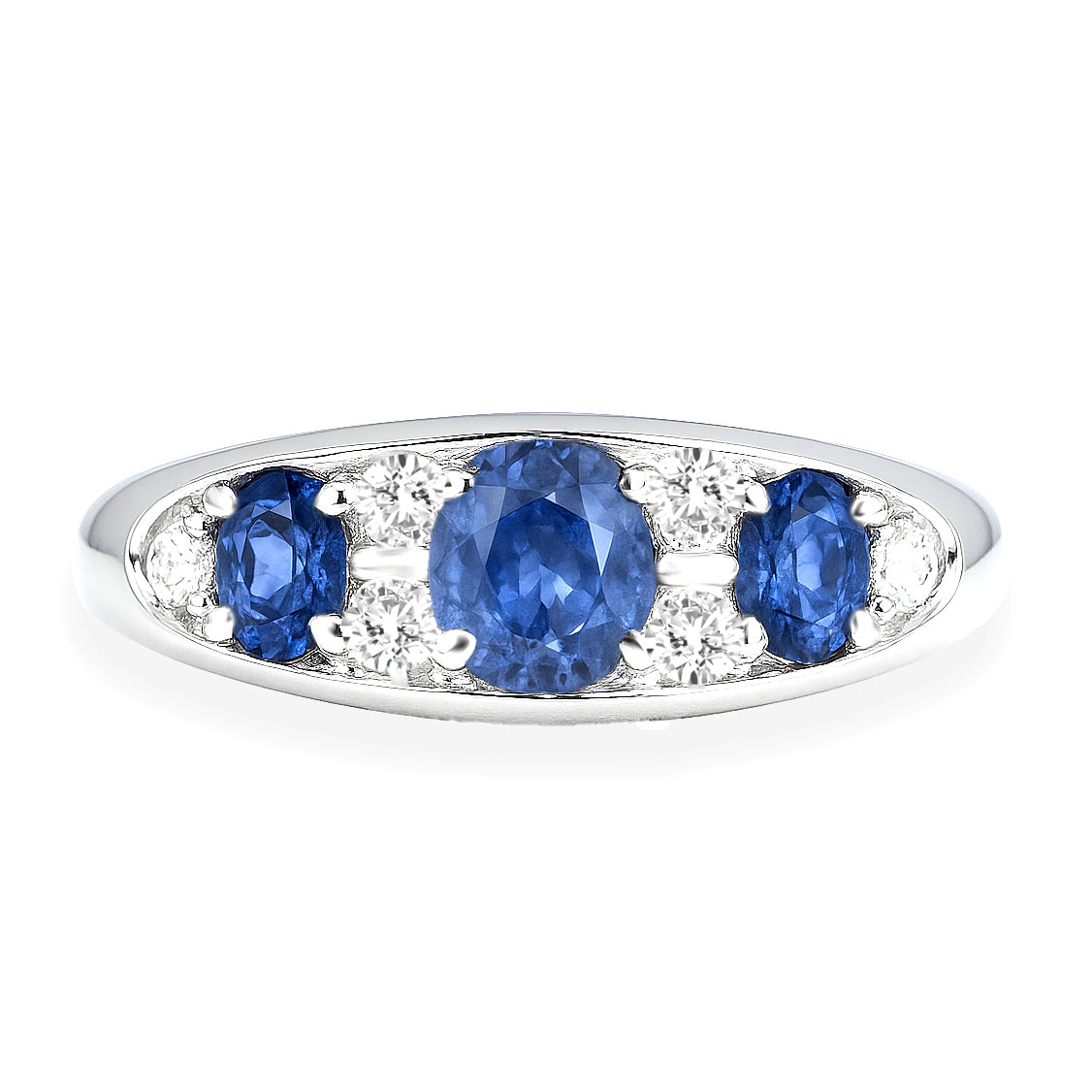 Platinum Sapphire & Diamond Ring
