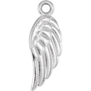 14K White Posh Mommy® Angel Wing Dangle