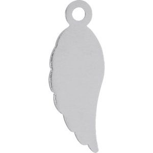 14K White Posh Mommy® Angel Wing Dangle