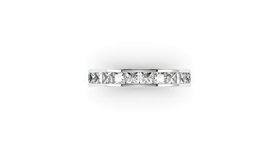 Channel set wedding band set 2/3’s with 2.40mm Princess cut’s (Approx TDW= 1.61ct)