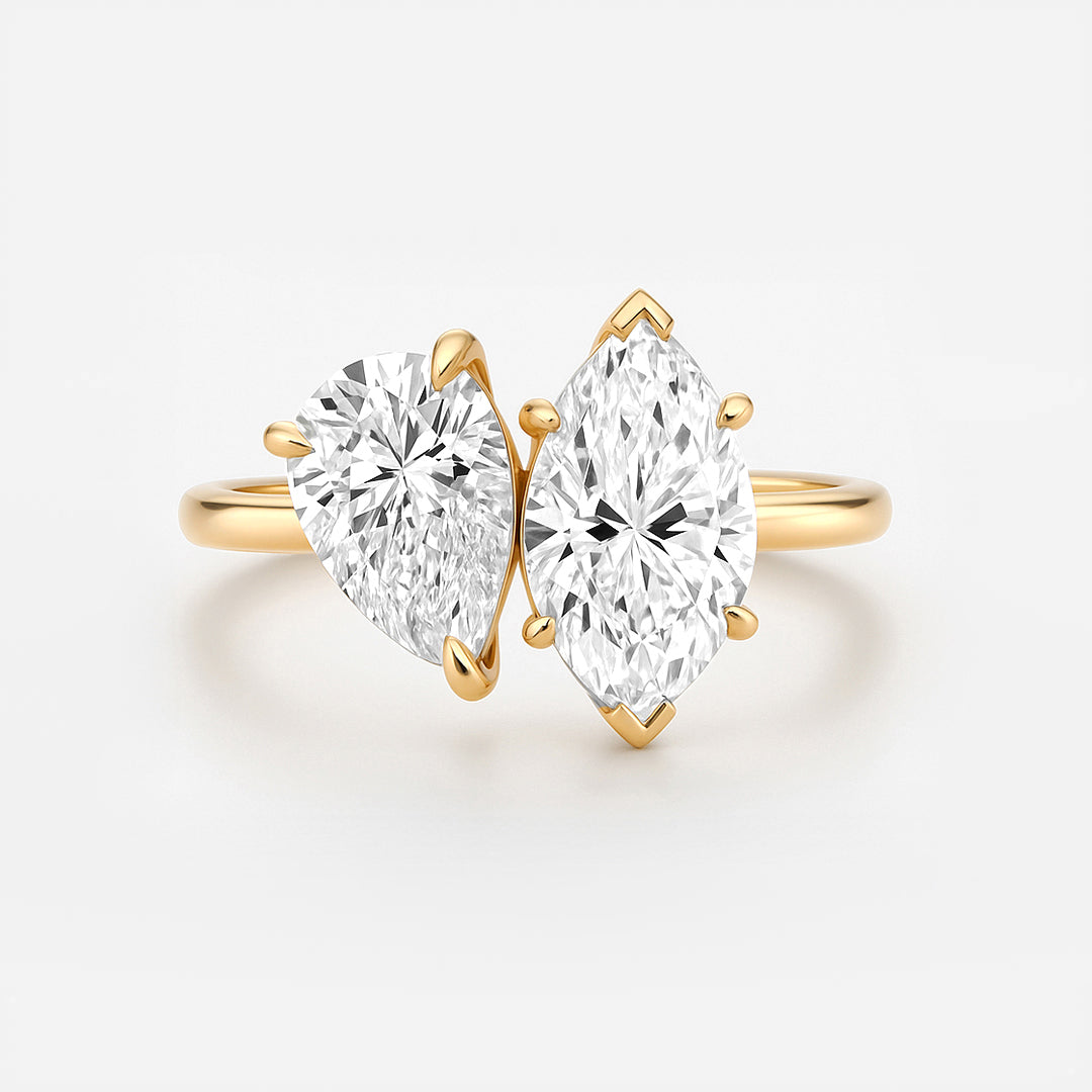 Two Stone Engagement Ring  | Toi et Moi style