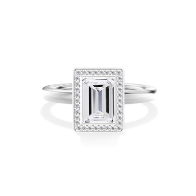 Emerald cut Lab Grown Diamond Engagement Ring - Juliet