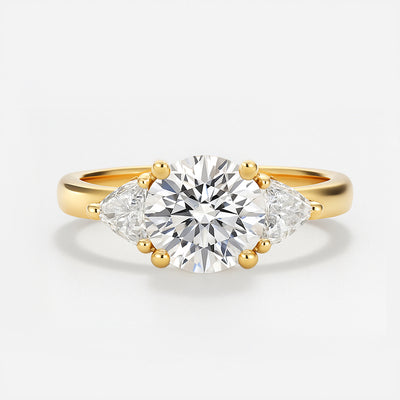 The Charlotte Ring - Lab Grown Diamond Trilogy Ring with Trillion Sides