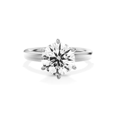 The Jasmine Ring - Cathedral Two Tone Setting - Lab Grown Diamond
