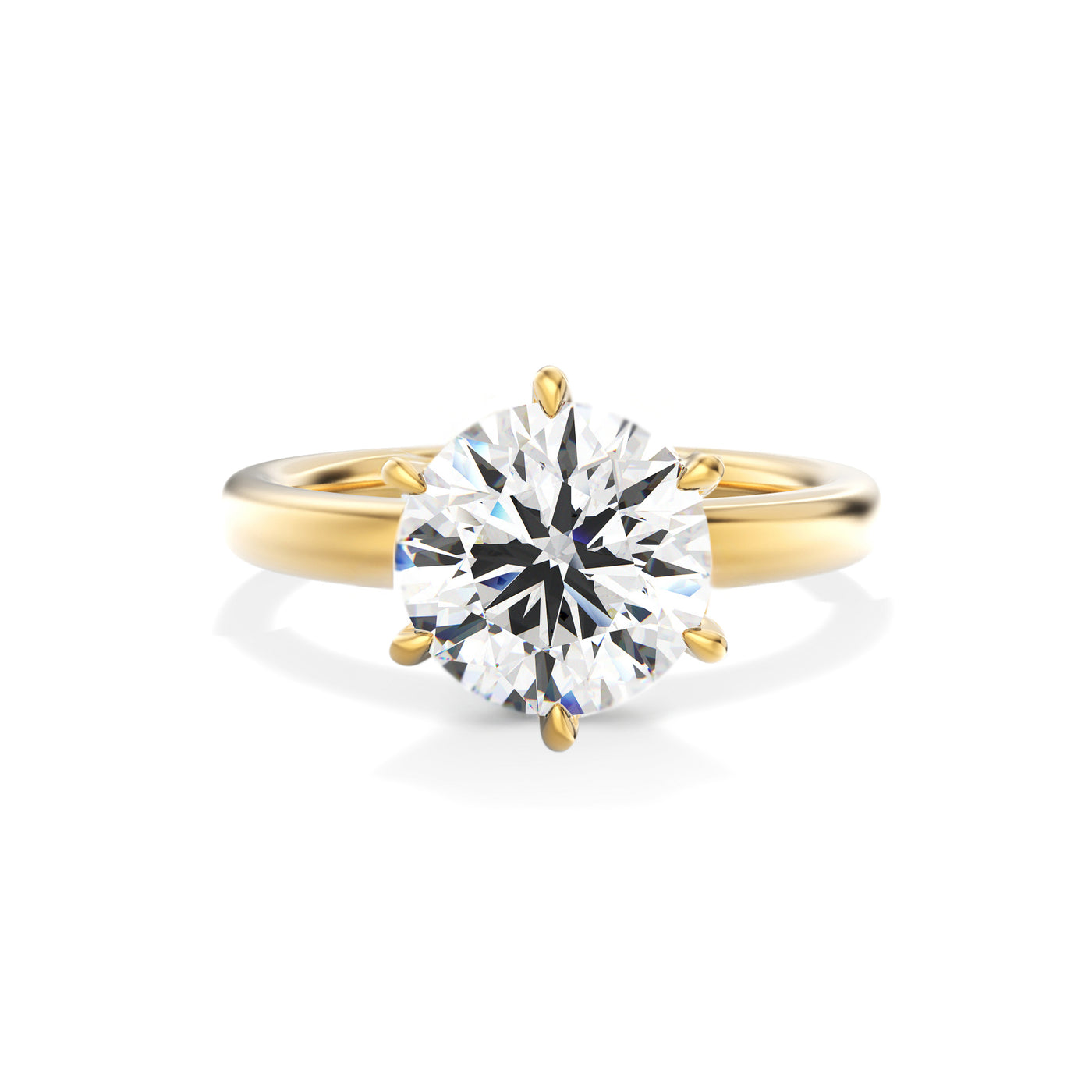 The Jasmine Ring - Cathedral Two Tone Setting - Lab Grown Diamond