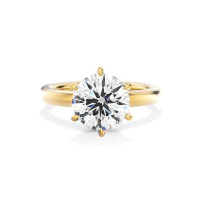 The Jasmine Ring - Cathedral Two Tone Setting - Lab Grown Diamond