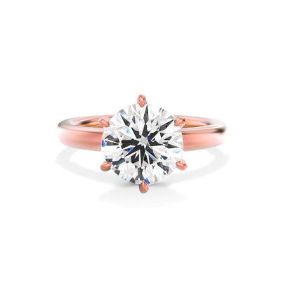 The Jasmine Ring - Cathedral Two Tone Setting - Lab Grown Diamond