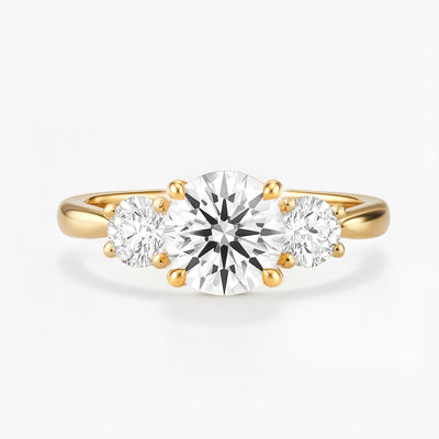 The Adelaide Ring - Trilogy With Round Side Stones