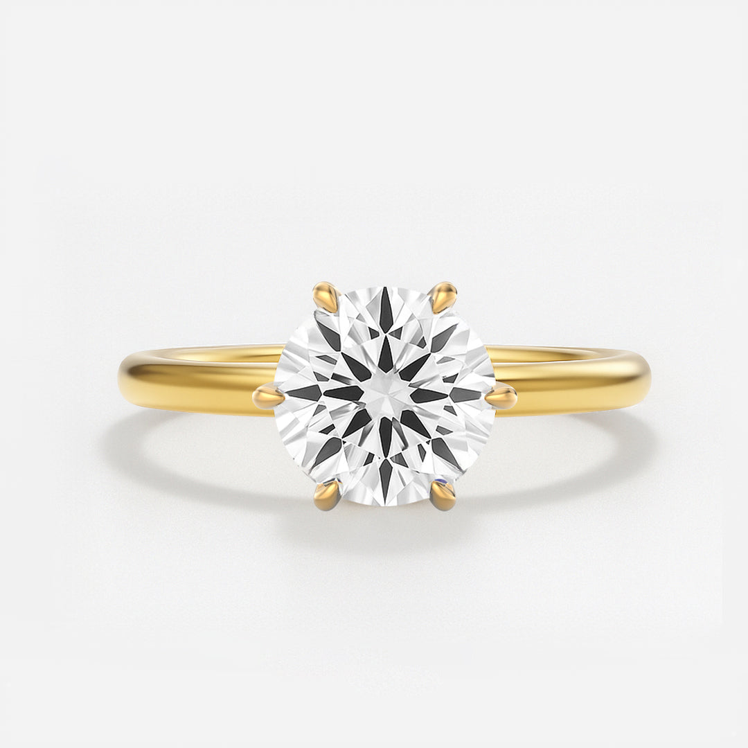 The Stanton Ring - 6-Claw Round Solitaire - Lab Grown Diamond