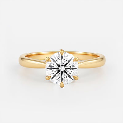 The Jasmine Ring - Cathedral Two Tone Setting - Lab Grown Diamond