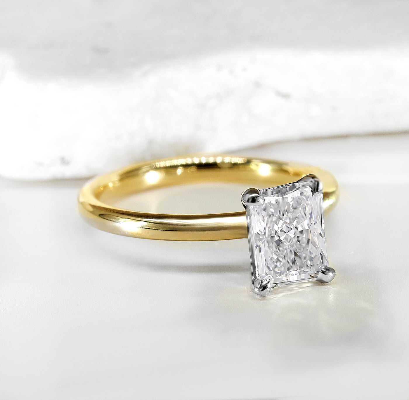 Lab Grown Diamond Solitaire Engagement Ring - Stanton