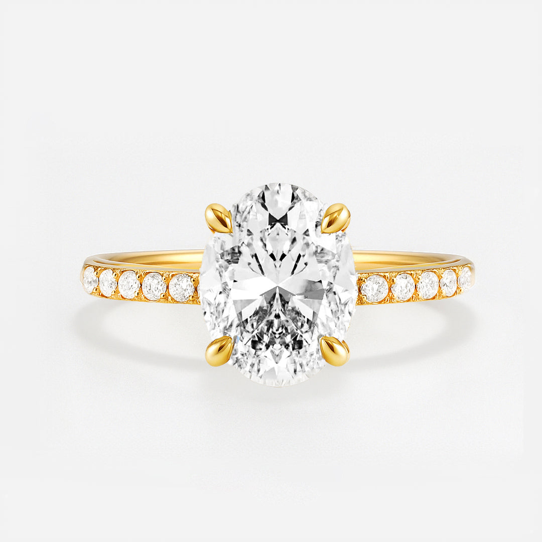The June Ring - Accented Infinity-Inspired with Fine Pave Band