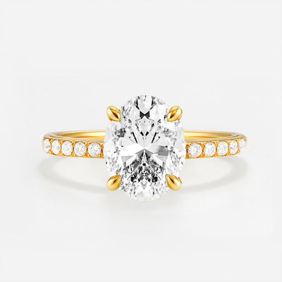 The June Ring - Accented Infinity-Inspired with Fine Pave Band