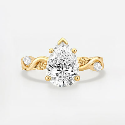 Marquise Accent Diamond Engagement Ring - Palmer