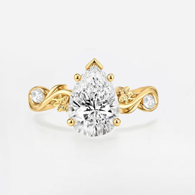 Marquise Accent Diamond Engagement Ring - Rory
