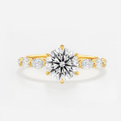 The Scarlett Ring - Oval Pave Band - Lab Grown Diamond