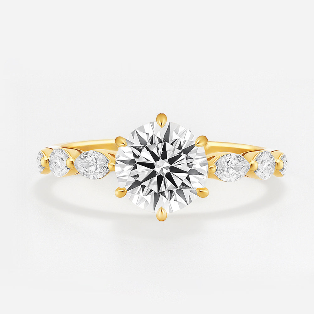 The Scarlett Ring - Oval Pave Band - Lab Grown Diamond