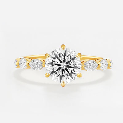 The Scarlett Ring - Oval Pave Band - Lab Grown Diamond