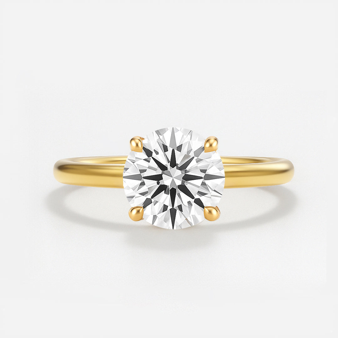 The Siena Ring - Hidden Halo Round Solitaire