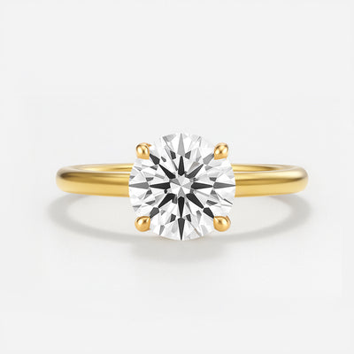 The Siena Ring - Hidden Halo Round Solitaire