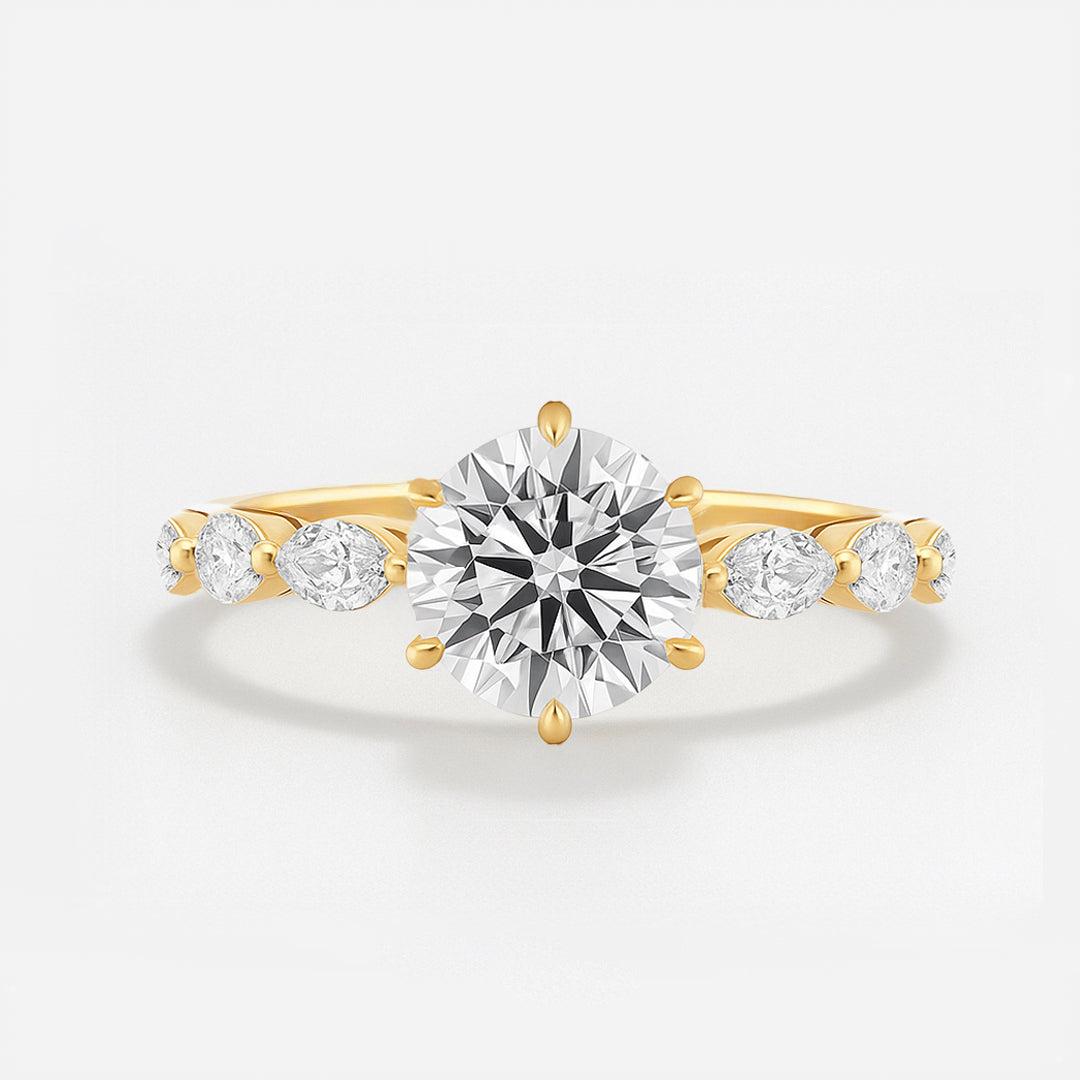 The Scarlett Ring - Oval Pave Band - Lab Grown Diamond