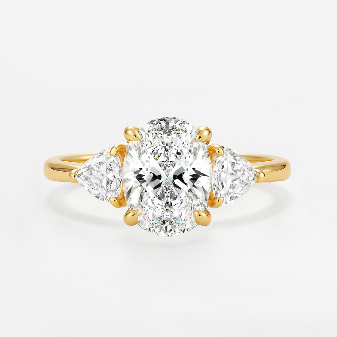 The Angelina Ring - Oval Lab Grown Diamond Trilogy