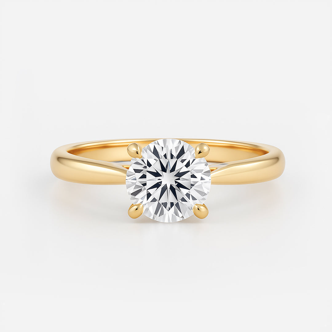 The Ophelia Ring - Cathedral Set with Hidden Halo - Lab Grown Diamond