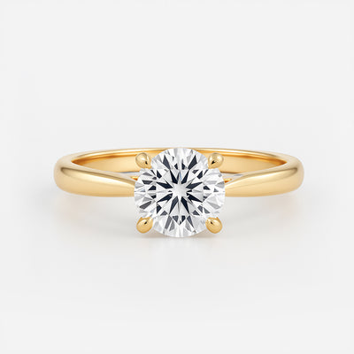The Ophelia Ring - Cathedral Set with Hidden Halo - Lab Grown Diamond