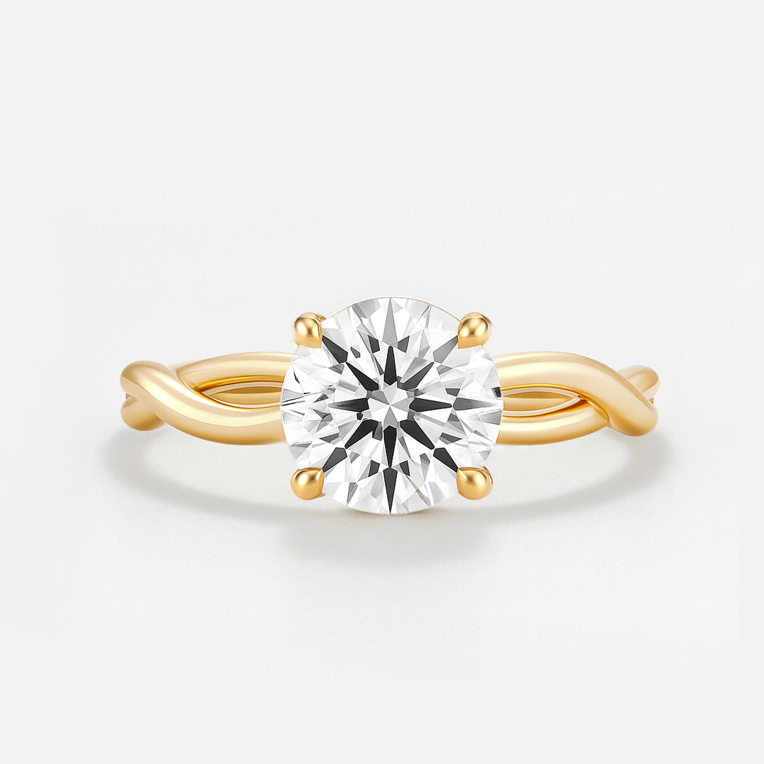 The Mila Ring - Round Twist Lab Grown Diamond