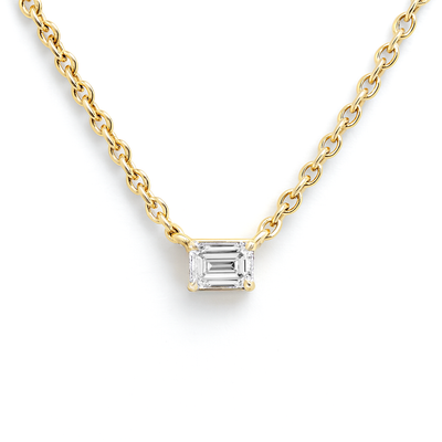 14K Yellow Gold Lab Grown Diamond Necklace