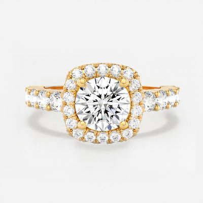 The Tara Ring – Cushion Halo Diamond Engagement Ring
