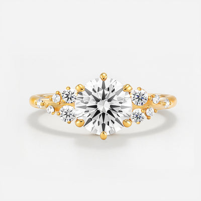 The Maria Ring -  Lab Grown Diamond with Round Brilliant Accents