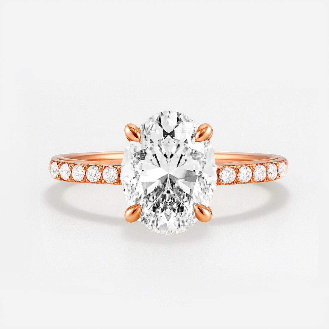 The June Ring - Accented Infinity-Inspired with Fine Pave Band
