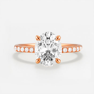 The June Ring - Accented Infinity-Inspired with Fine Pave Band