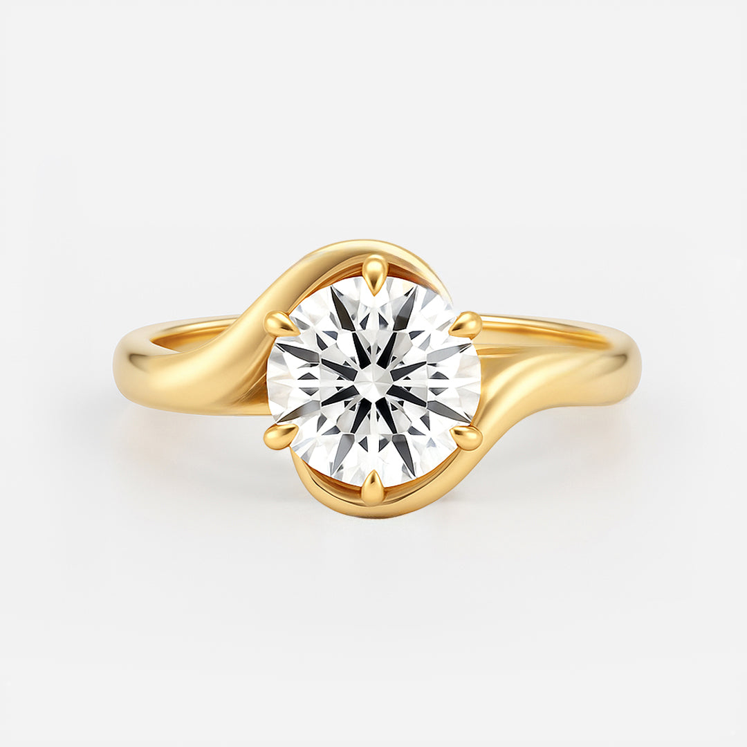 The Chloe Ring - Celtic Style Solitaire