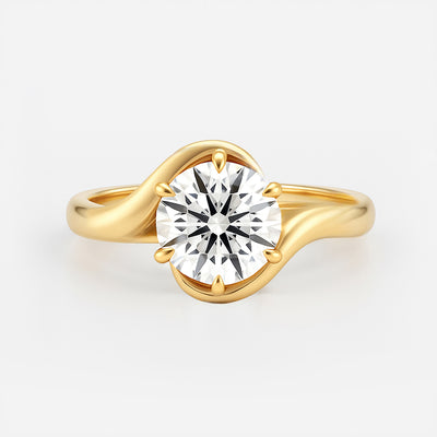 The Chloe Ring - Celtic Style Solitaire