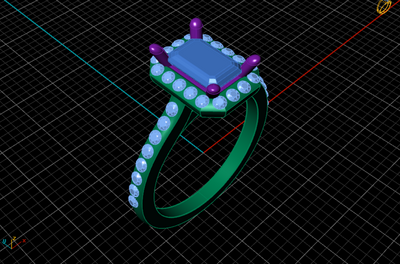 Emerald Lab Grown Diamond Halo Engagement Ring - Messina