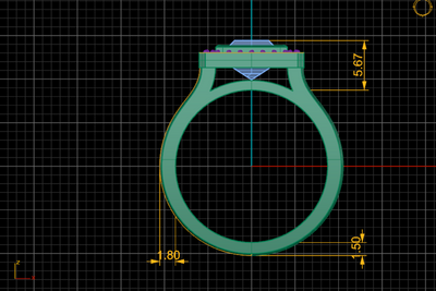 Emerald cut Lab Grown Diamond Engagement Ring - Juliet