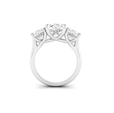 The Grace Ring - Oval Lab-Grown Diamond Trilogy with Hidden Halos