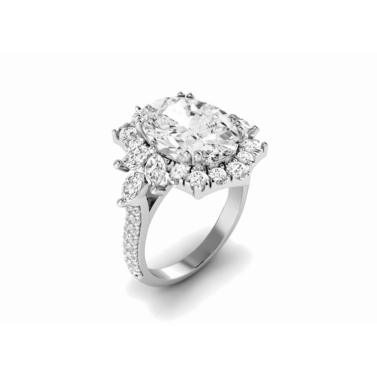 Oval Lab Grown Diamond Engagement Ring - Valentina