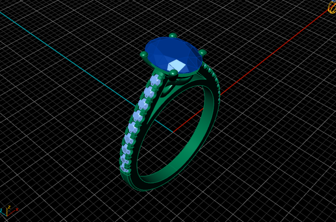 The June Ring - Accented Infinity-Inspired with Fine Pave Band