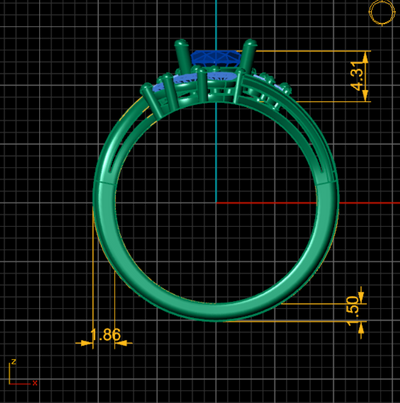 The Michelle Ring - Vintage Halo Oval Engagement Ring