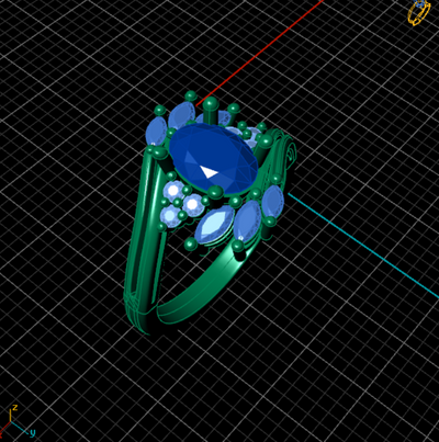 The Michelle Ring - Vintage Halo Oval Engagement Ring